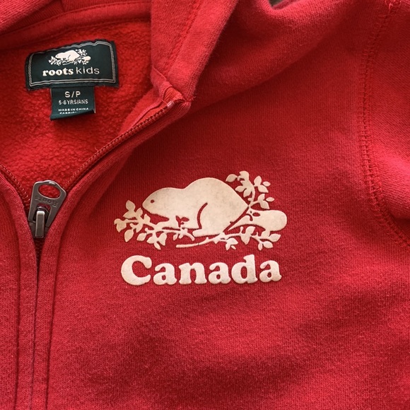 Roots Red Zip Up Hoodie - Picture 4 of 5